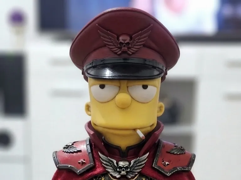 Bart Simpson como Mr. Bison - Street Fighter