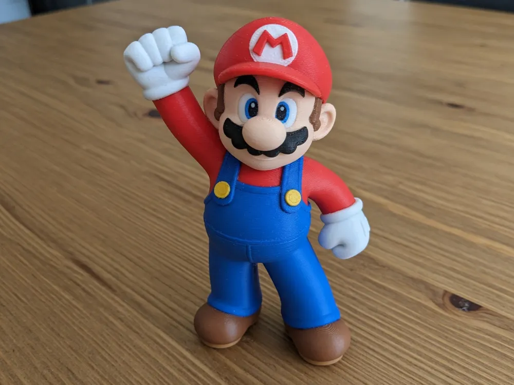 Super Mario Punho Erguido - Figura Nintendo
