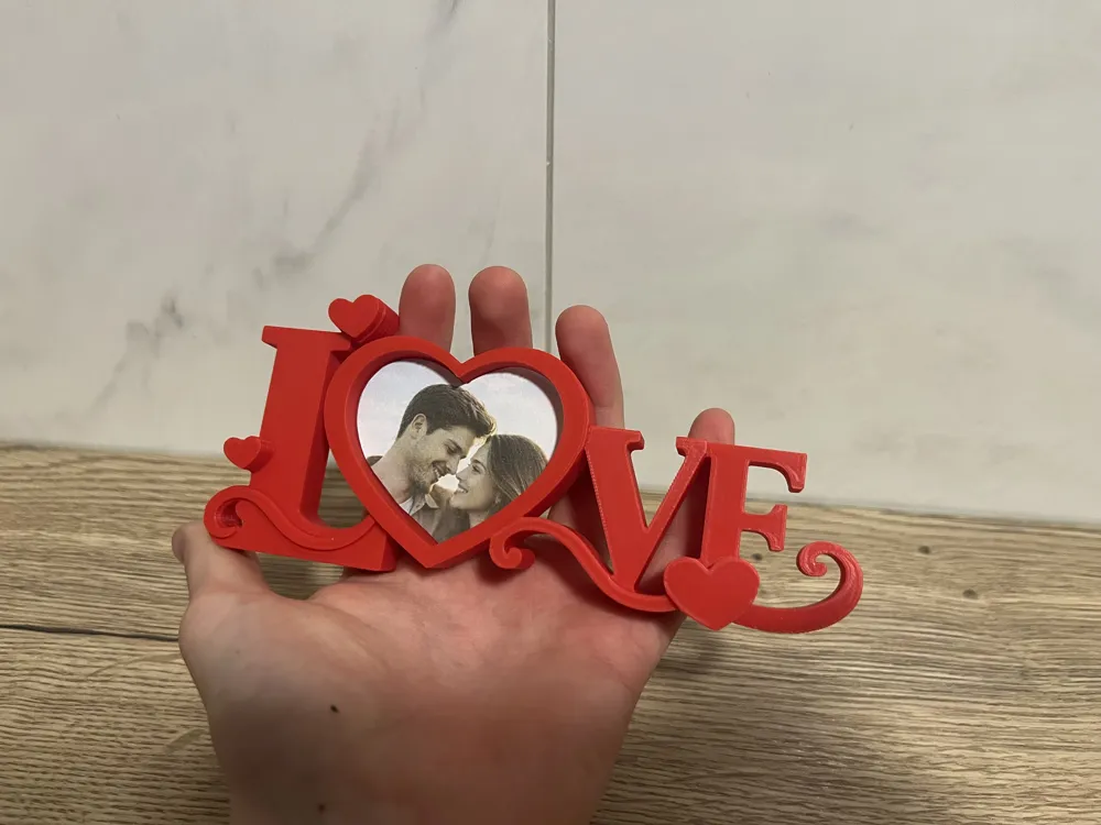 Porta-Retrato de Coração LOVE