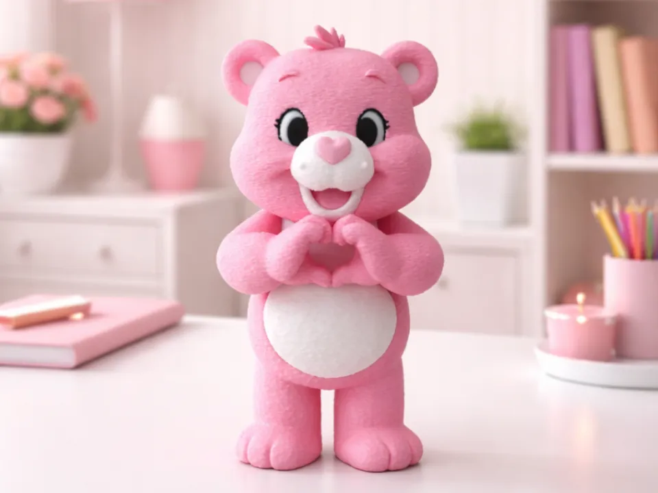Urso de Pelúcia com Coração Levitante - Dia dos Namorados