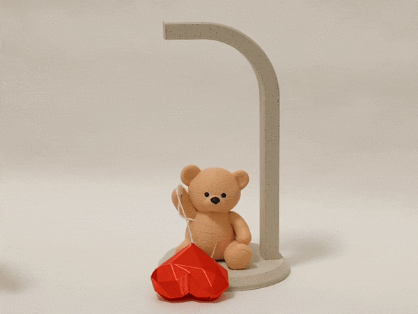 Urso de Pelúcia com Coração Levitante - Dia dos Namorados